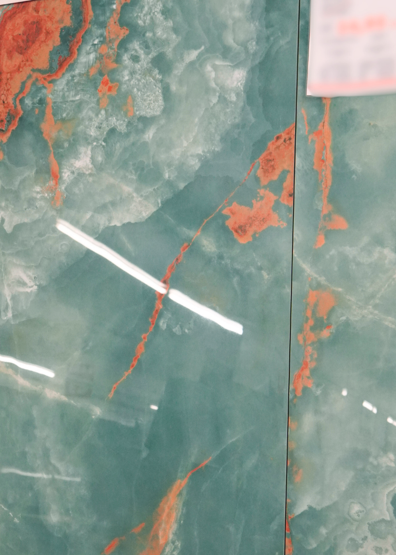 Bodenfliese Onyx Lemon hochglanz 120x60 cm