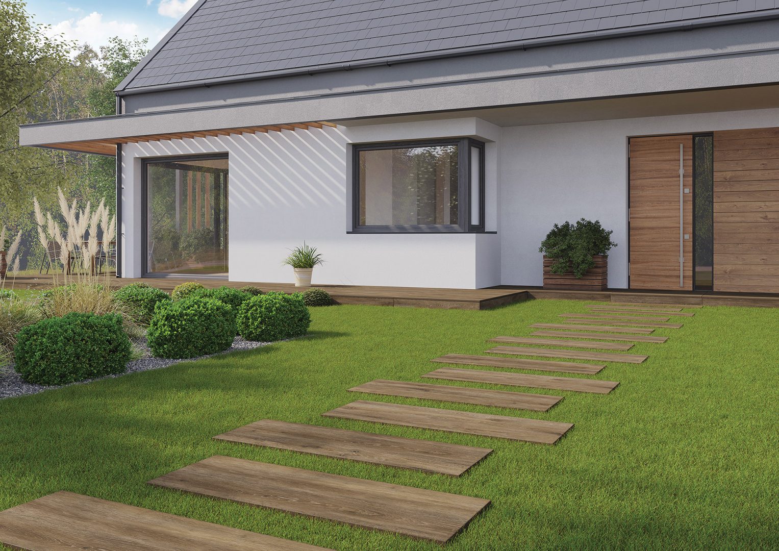 Terrassenplatte Tauro Braun 120x40x2 cm