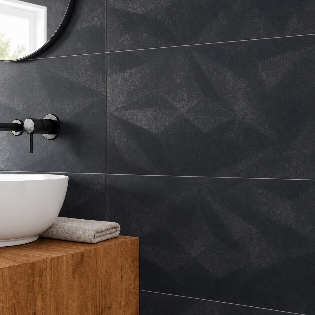 Wandfliese Valu Relief Blau Matt