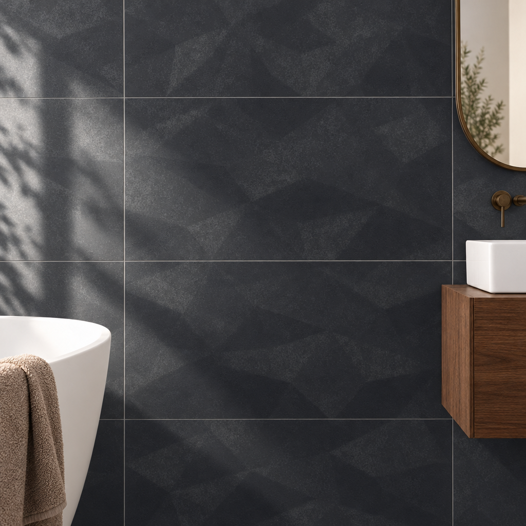 Wandfliese Valu Relief Blau Matt