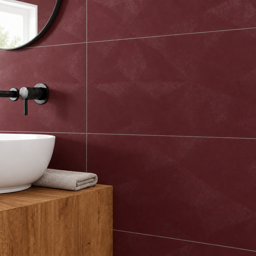 Wandfliese Valu Relief Bordeaux Matt