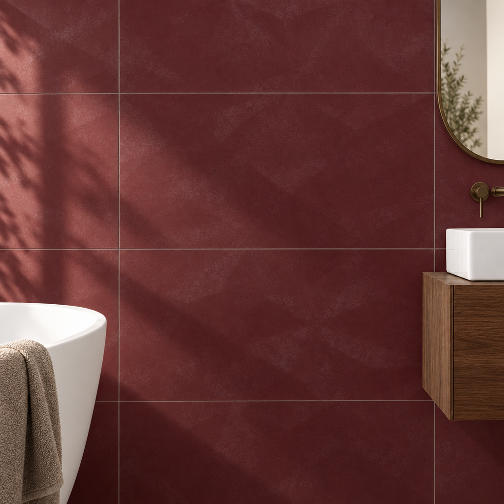 Wandfliese Valu Relief Bordeaux Matt