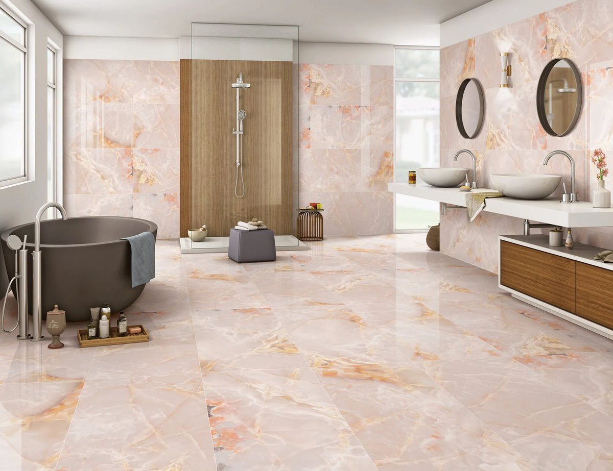 Bodenfliese Bluette Onyx Rot