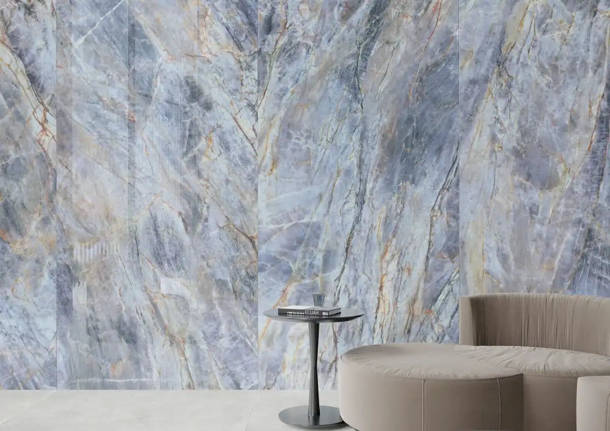 Bodenfliese Brazilian Quartzite Blau Polished