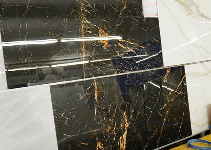 Bodenfliese Golden Black hochglanz 120x60 cm