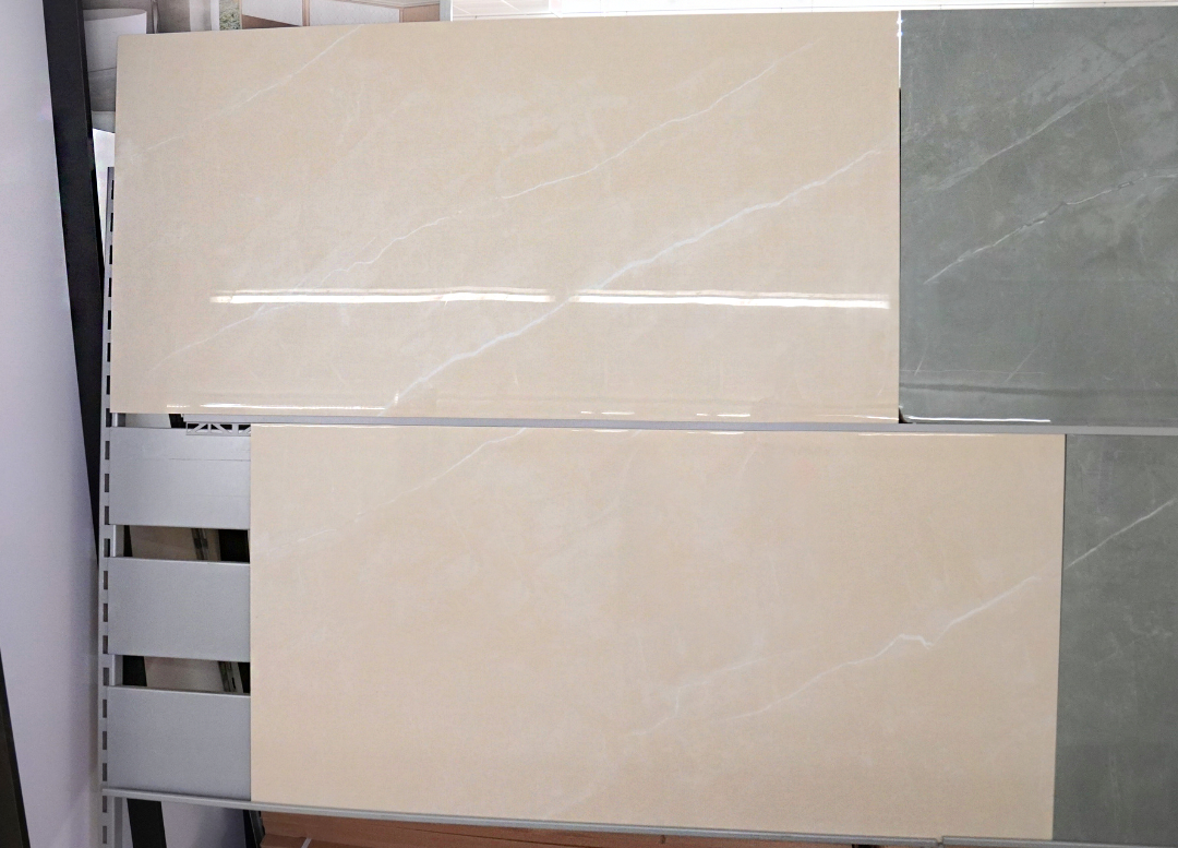 Bodenfliese Marmi Armani Crema hochglanz 120x60 cm