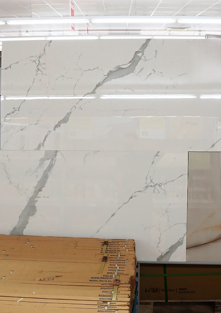 Bodenfliese Satvario Fancy Grey hochglanz 120x60 cm