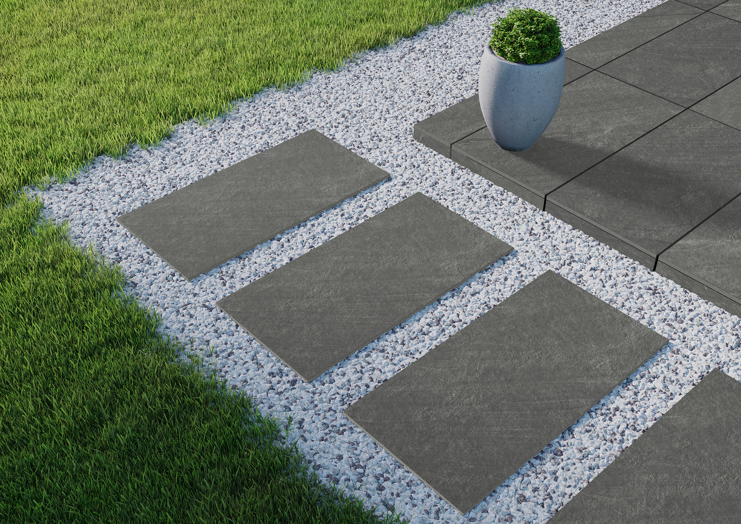 Terrassenplatte Testo Grafit 120x60x2 cm