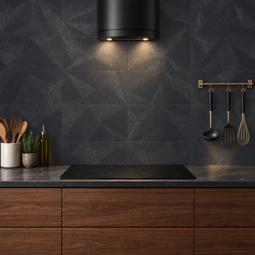 Wandfliese Valu Relief Blau Matt