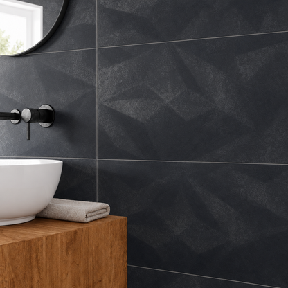 Wandfliese Valu Relief Blau Matt