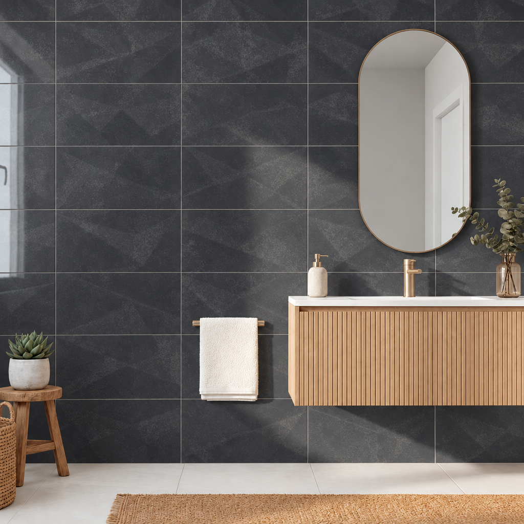 Wandfliese Valu Relief Blau Matt