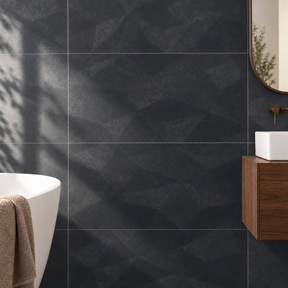 Wandfliese Valu Relief Blau Matt