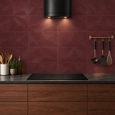 Wandfliese Valu Relief Bordeaux Matt