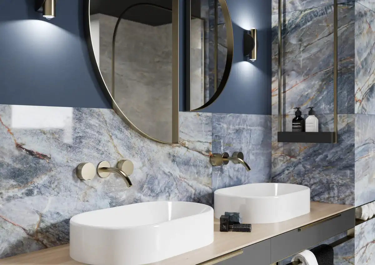 Bodenfliese Brazilian Quartzite Blau Polished
