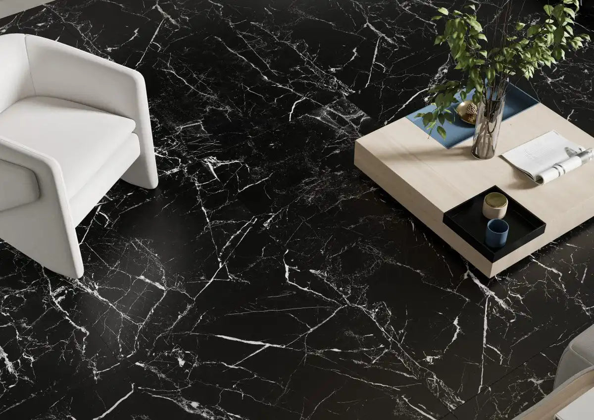 Bodenfliese Marmo Morocco Schwarz Polished